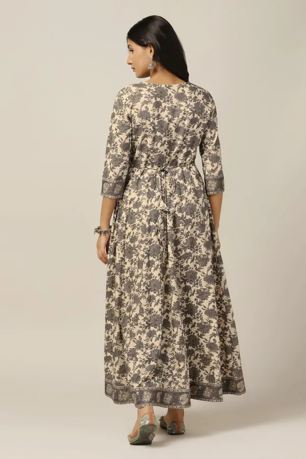 Beige_Cotton_Floral_Printed_Anarkali_Maxi_Length_Kurta