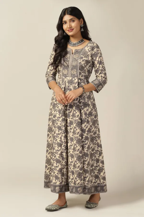 Beige_Cotton_Floral_Printed_Anarkali_Maxi_Length_Kurta