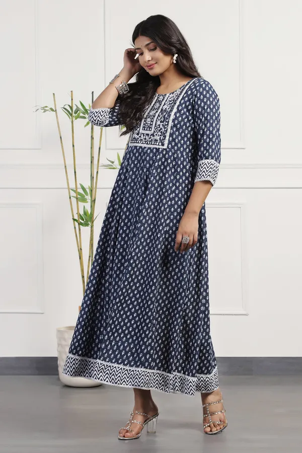 Blue_Cotton_Floral_Printed_Anarkali_Maxi_Length_Kurta