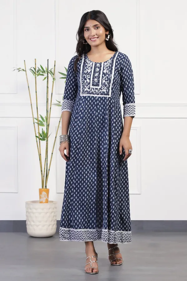 Blue_Cotton_Floral_Printed_Anarkali_Maxi_Length_Kurta