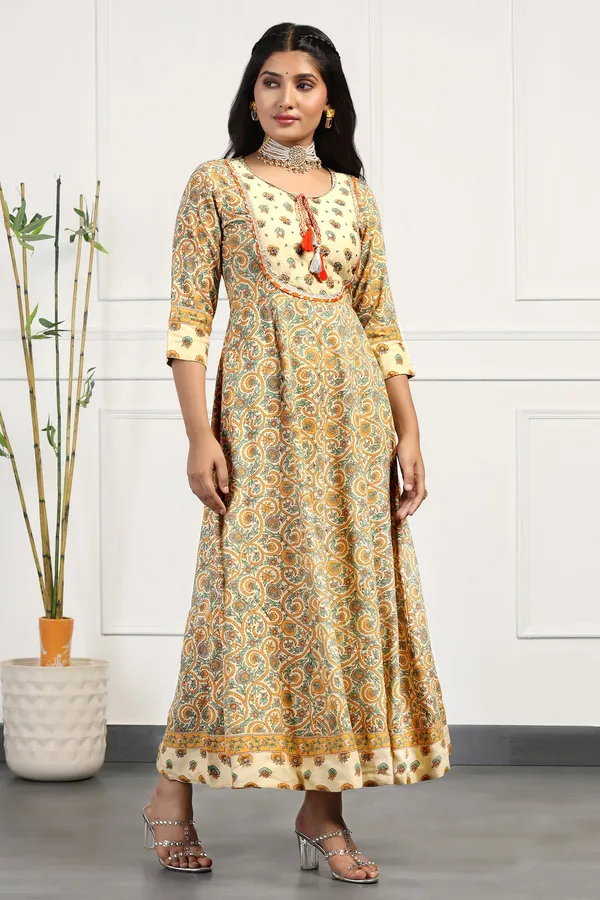 Beige_Cotton_Floral_Printed_Anarkali_Maxi_Length_Kurta
