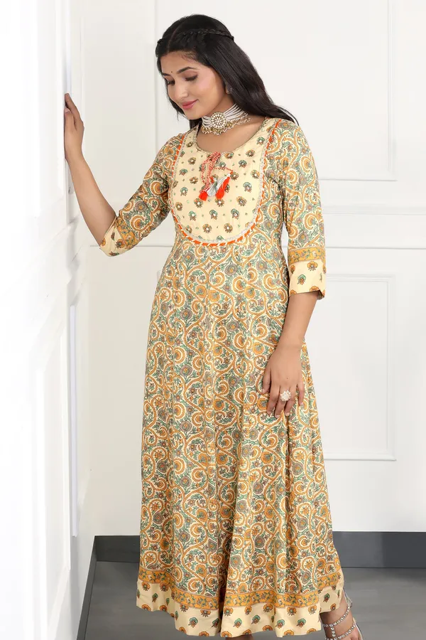 Beige_Cotton_Floral_Printed_Anarkali_Maxi_Length_Kurta