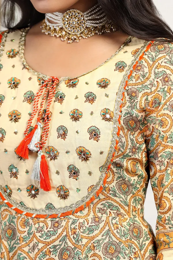 Beige_Cotton_Floral_Printed_Anarkali_Maxi_Length_Kurta