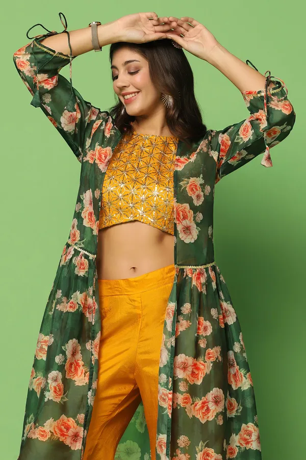 Yellow_Embroidered_Crop_Top_And_Palazzo_Set_With_Floral_Printed_Shrug_For_Women