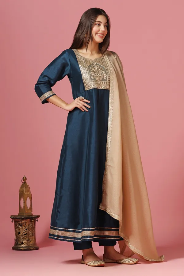 Navy_Blue_Embroidered_Kurta_And_Pant_Set_With_Dupatta