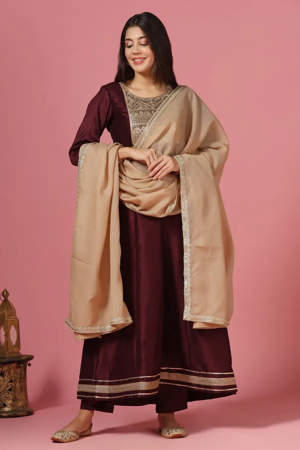Purple_Embroidered_Kurta_And_Pant_Set_With_Dupatta