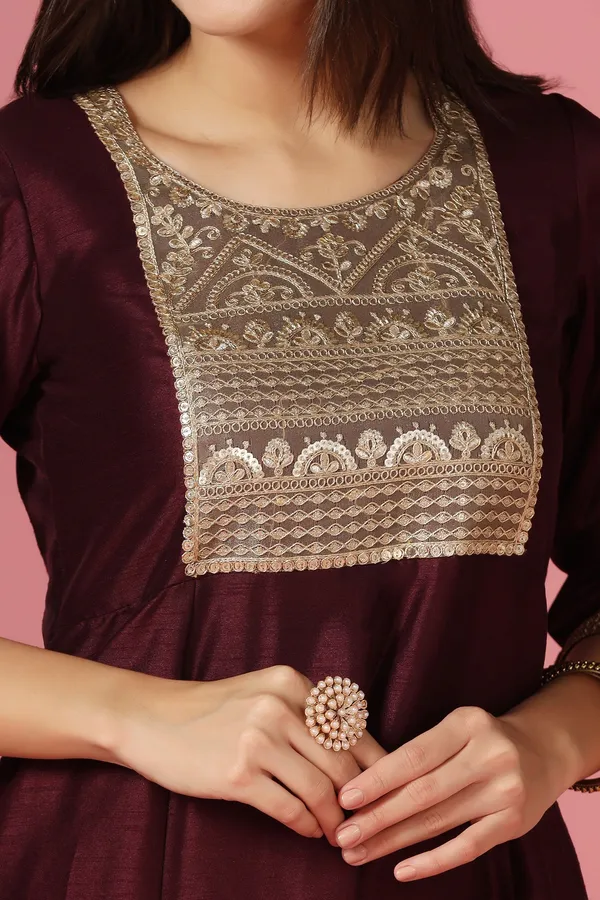 Purple_Embroidered_Kurta_And_Pant_Set_With_Dupatta