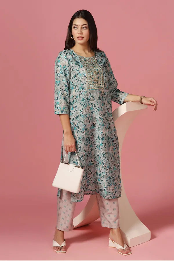 Beige_Poly_Muslin_Printed_Kurta_And_Pant_Set