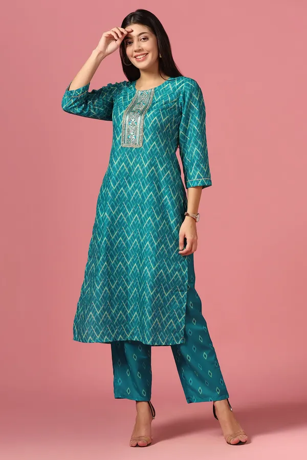 Rama_Poly_Muslin_Printed_Kurta_And_Pant_Set