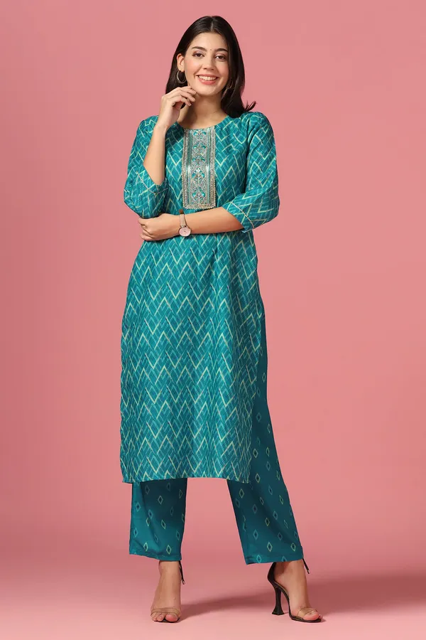 Rama_Poly_Muslin_Printed_Kurta_And_Pant_Set