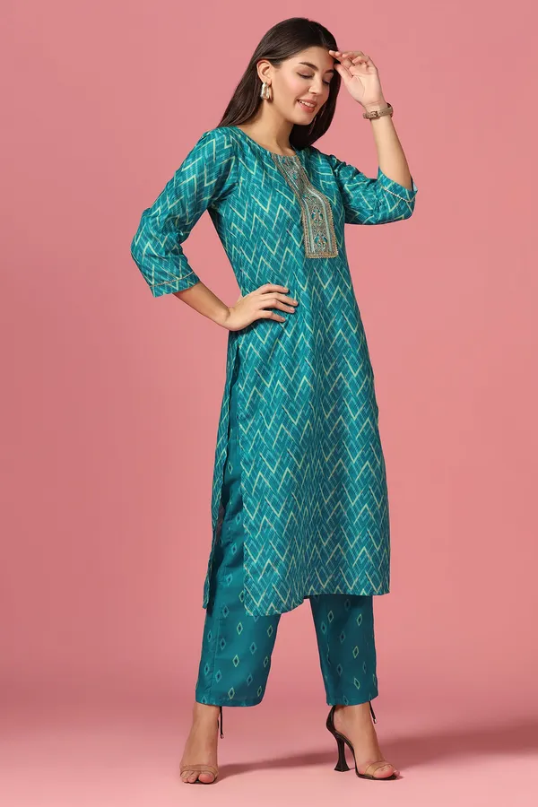 Rama_Poly_Muslin_Printed_Kurta_And_Pant_Set