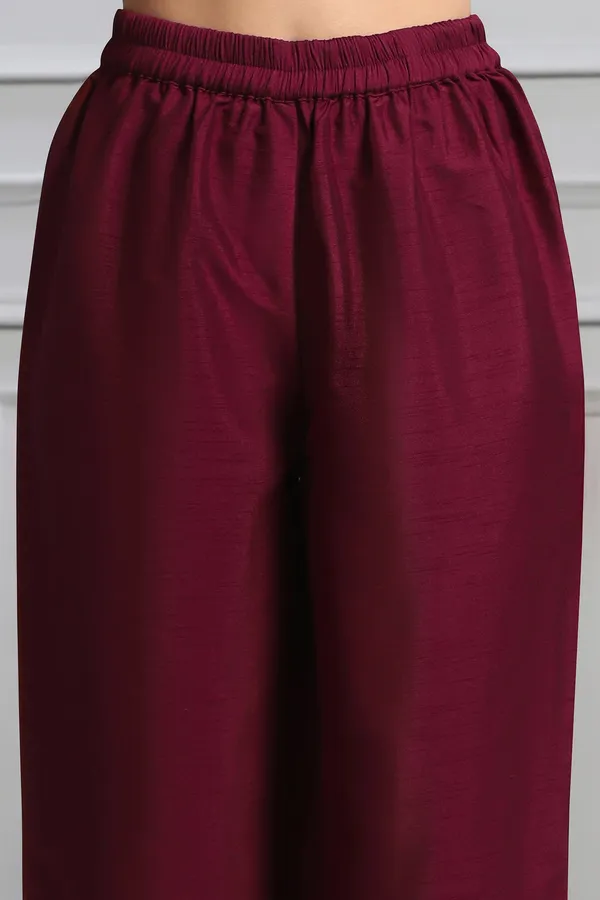 Maroon_Embroidered_Kurta_With_Pant_And_Dupatta_Set