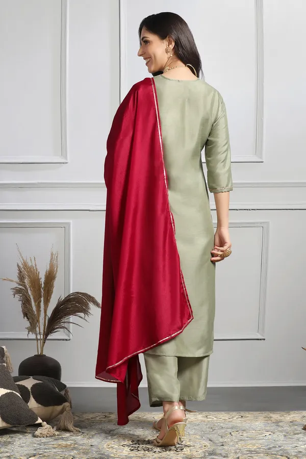 Pista_Embroidered_Kurta_With_Pant_And_Dupatta_Set