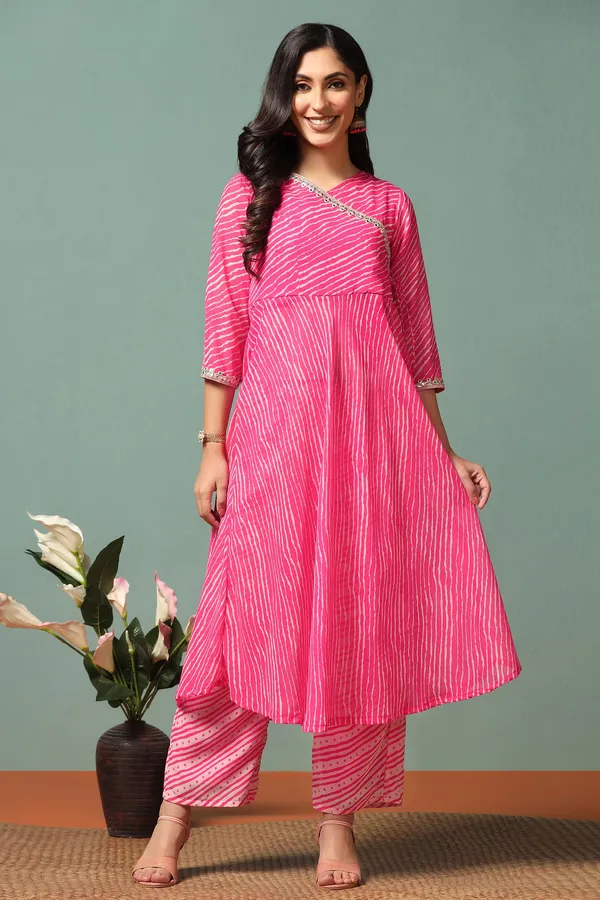 Pink_Georgette_Printed_Kurta_With_Palazzo_Set_For_Women