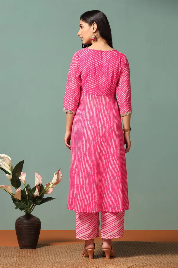 Pink_Georgette_Printed_Kurta_With_Palazzo_Set_For_Women