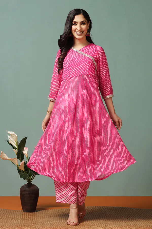 Pink_Georgette_Printed_Kurta_With_Palazzo_Set_For_Women