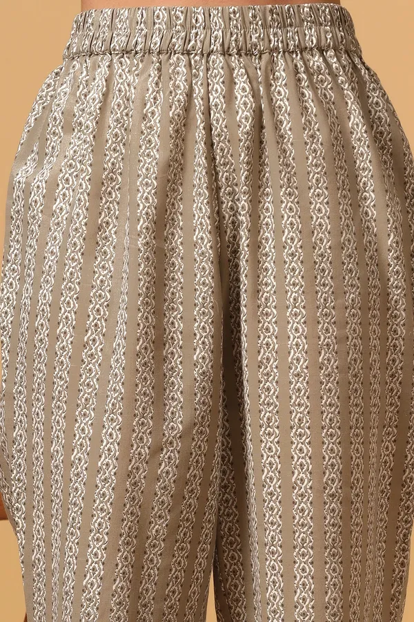Light_Grey_Cotton_Block_Print_Kurta_With_Pant_Set