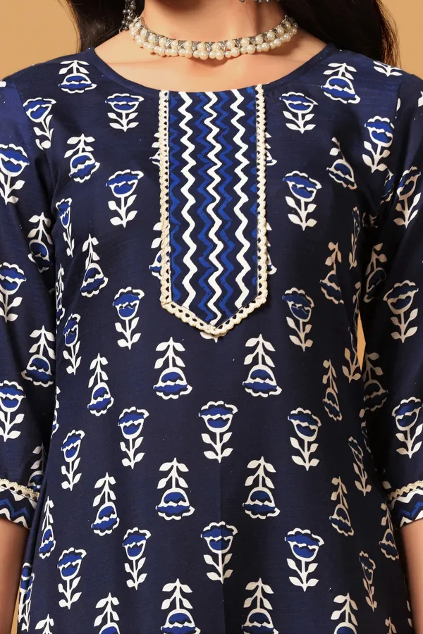 Blue_Cotton_Slub_Ankle_Length_Kurta_Salwar_Suit_Set