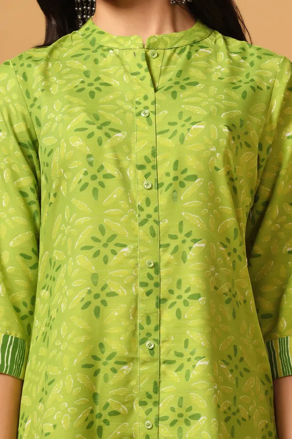 Parrot_Cotton_Slub_Printed_Kurta_With_Pant_Set