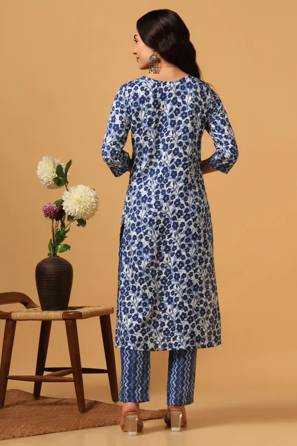 Blue_Cotton_Slub_Ankle_Length_Kurta_Pant_Suit_Set