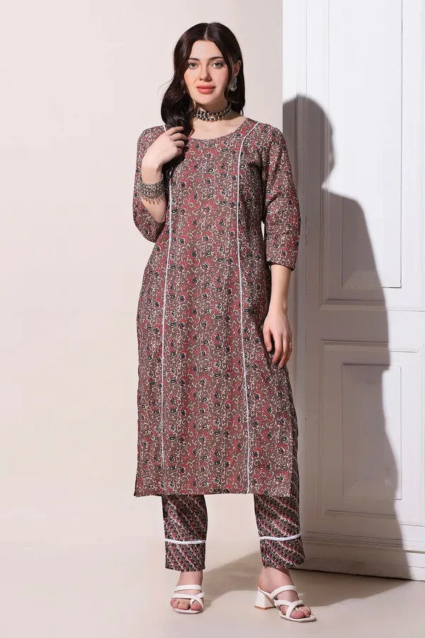 Brown_Cotton_All-Over_Printed_Kurta_With_Pant_Set