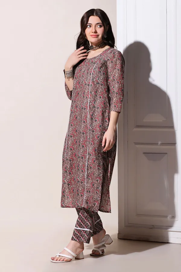 Brown_Cotton_All-Over_Printed_Kurta_With_Pant_Set