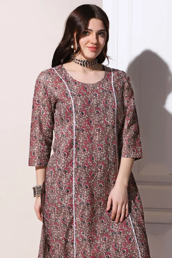 Brown_Cotton_All-Over_Printed_Kurta_With_Pant_Set