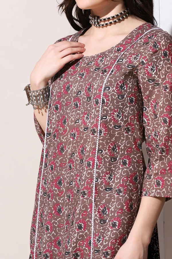 Brown_Cotton_All-Over_Printed_Kurta_With_Pant_Set