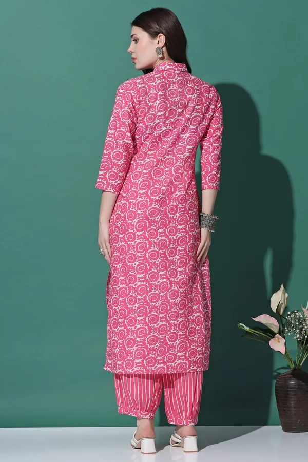 Pink_Cotton_All-Over_Printed_Kurta_With_Pant_Set