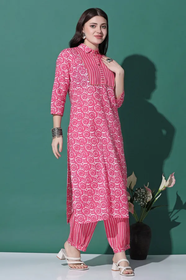 Pink_Cotton_All-Over_Printed_Kurta_With_Pant_Set