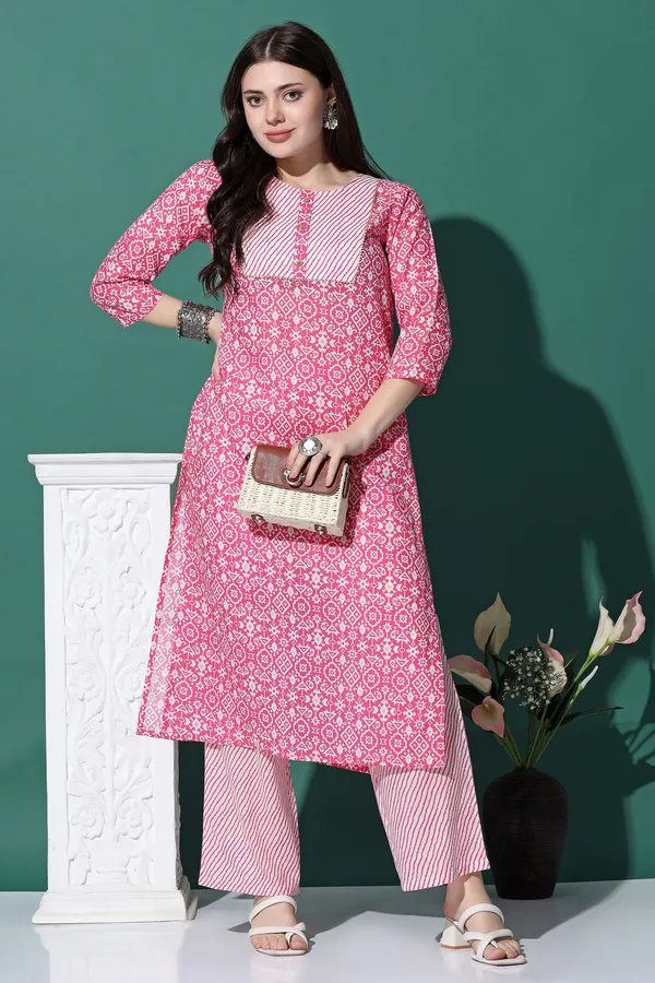 Pink_Cotton_All-Over_Printed_Kurta_With_Pant_Set