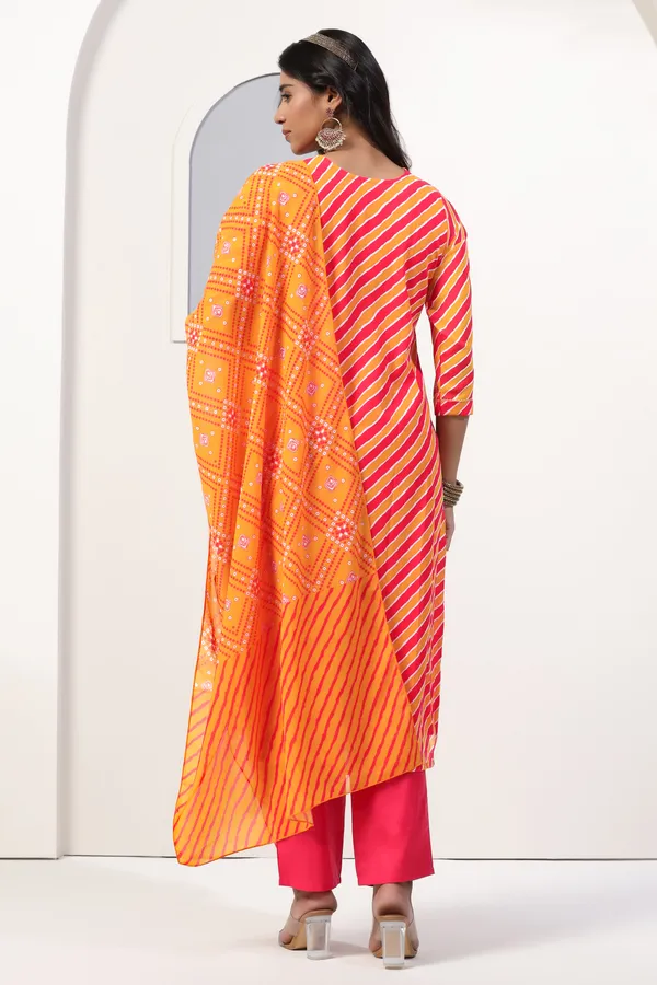 Pink_Georgette_Ankle_Length_Kurta_Pant_Suit_Set