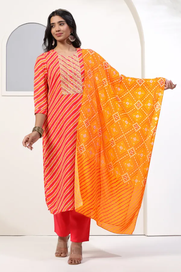 Pink_Georgette_Ankle_Length_Kurta_Pant_Suit_Set