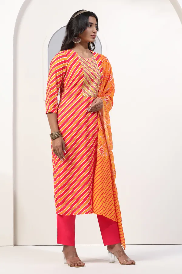 Pink_Georgette_Ankle_Length_Kurta_Pant_Suit_Set