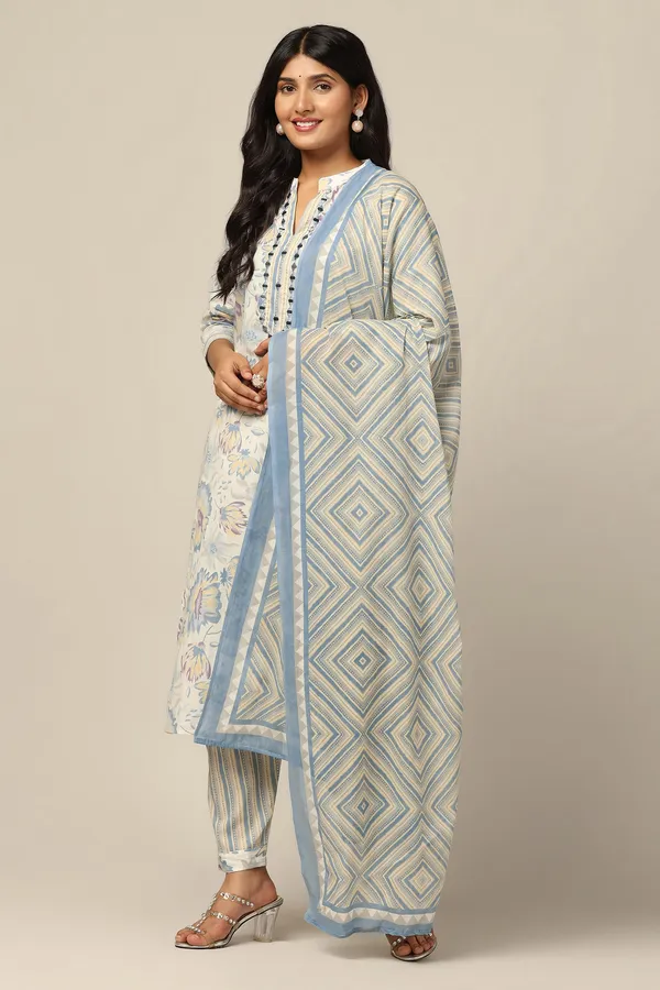 Off_White_Cotton_All-Over_Printed_Calf_Length_Kurta_And_Pant_With_Dupatta_Set