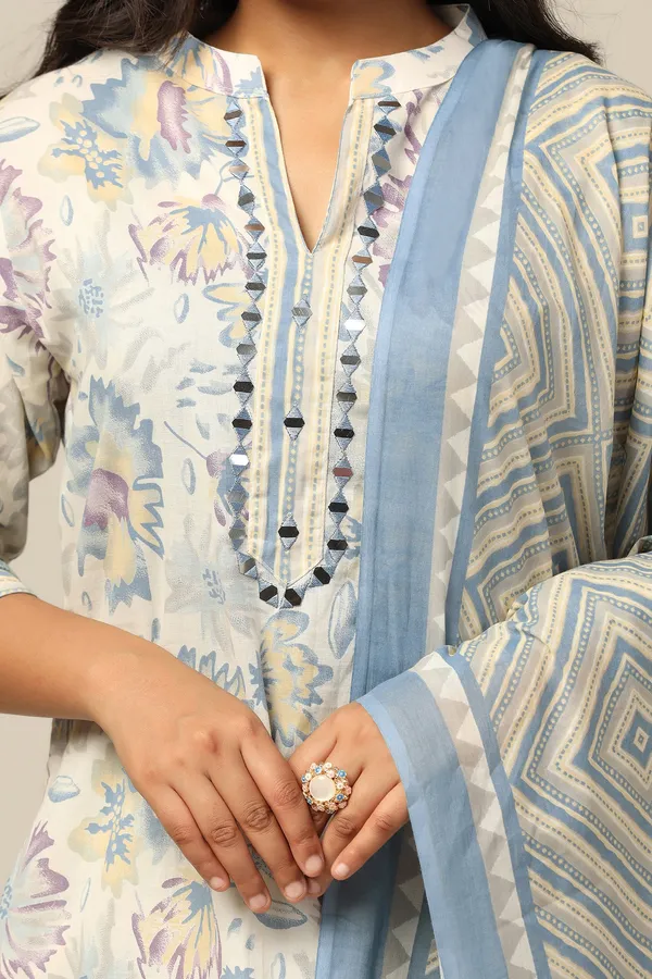 Off_White_Cotton_All-Over_Printed_Calf_Length_Kurta_And_Pant_With_Dupatta_Set