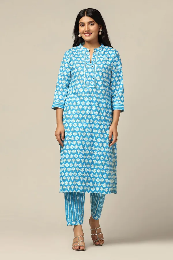 Blue_Cotton_All-Over_Printed_Calf_Length_Kurta_And_Pant_With_Dupatta_Set