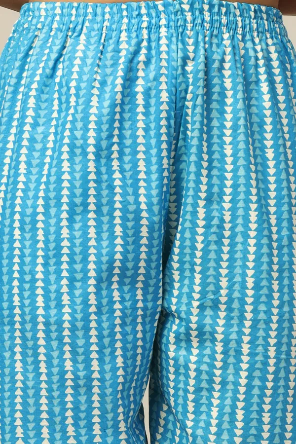 Blue_Cotton_All-Over_Printed_Calf_Length_Kurta_And_Pant_With_Dupatta_Set