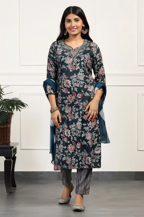 Rama_Cotton_All-Over_Printed_Calf_Length_Kurta_And_Pant_With_Dupatta_Set