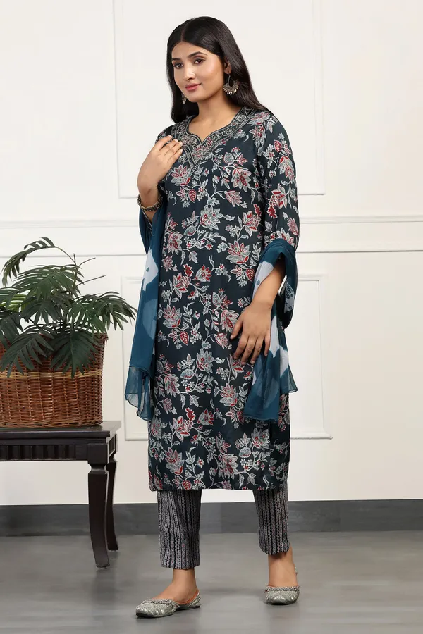Rama_Cotton_All-Over_Printed_Calf_Length_Kurta_And_Pant_With_Dupatta_Set