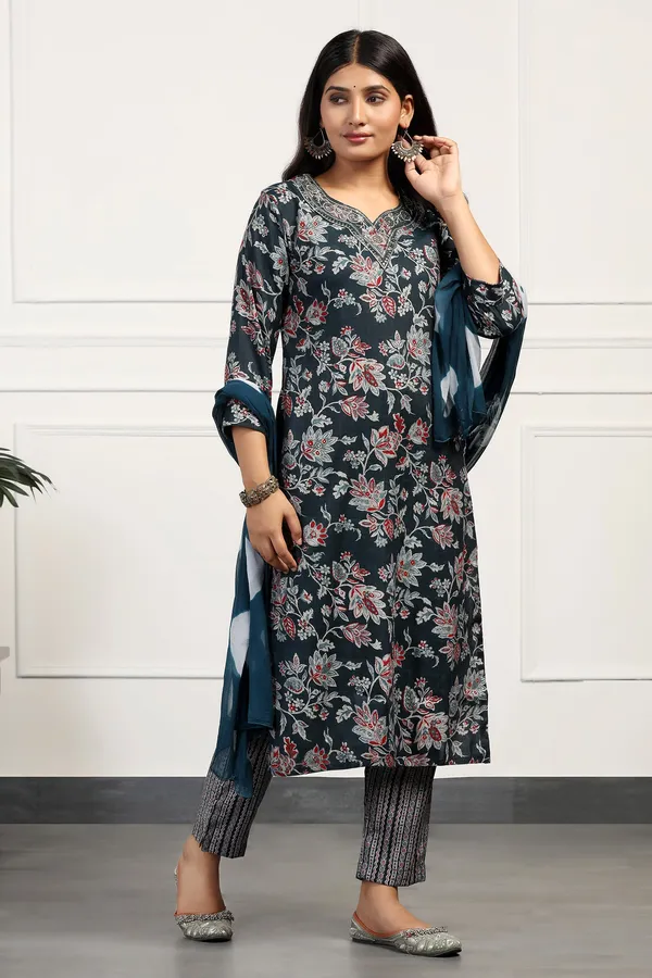 Rama_Cotton_All-Over_Printed_Calf_Length_Kurta_And_Pant_With_Dupatta_Set