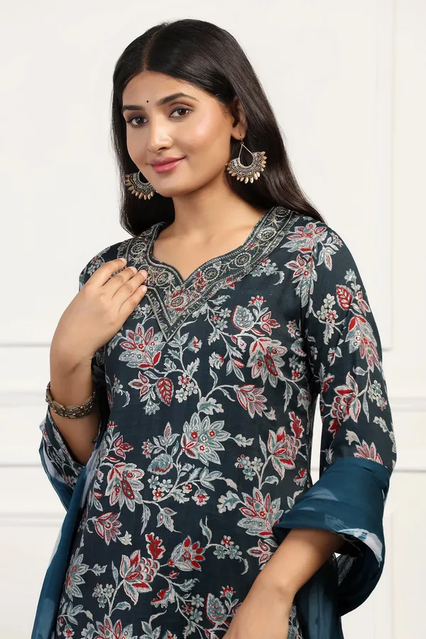 Rama_Cotton_All-Over_Printed_Calf_Length_Kurta_And_Pant_With_Dupatta_Set