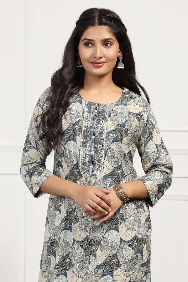 Blue_Cotton_All-Over_Printed_Calf_Length_Kurta_With_Pant_Set