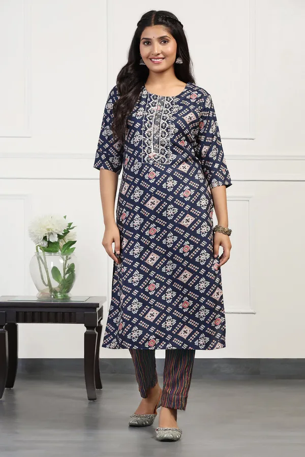 Rama_Cotton_All-Over_Printed_Calf_Length_Kurta_With_Pant_Set