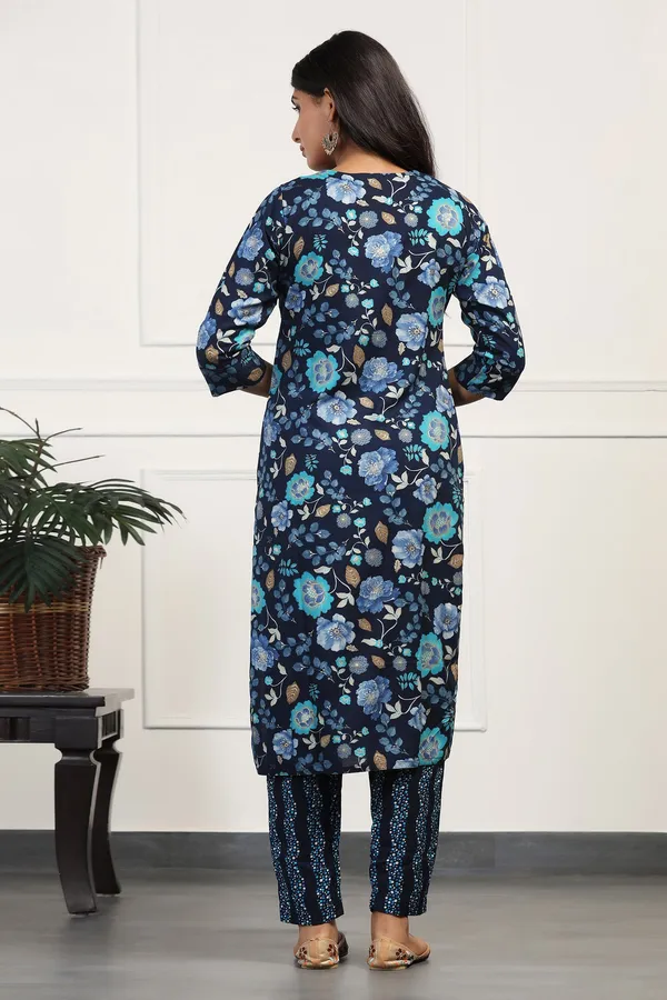 Blue_Cotton_All-Over_Printed_Calf_Length_Kurta_With_Pant_Set