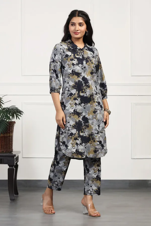 Dark_Blue_Cotton_All-Over_Printed_Calf_Length_Kurta_With_Pant_Set