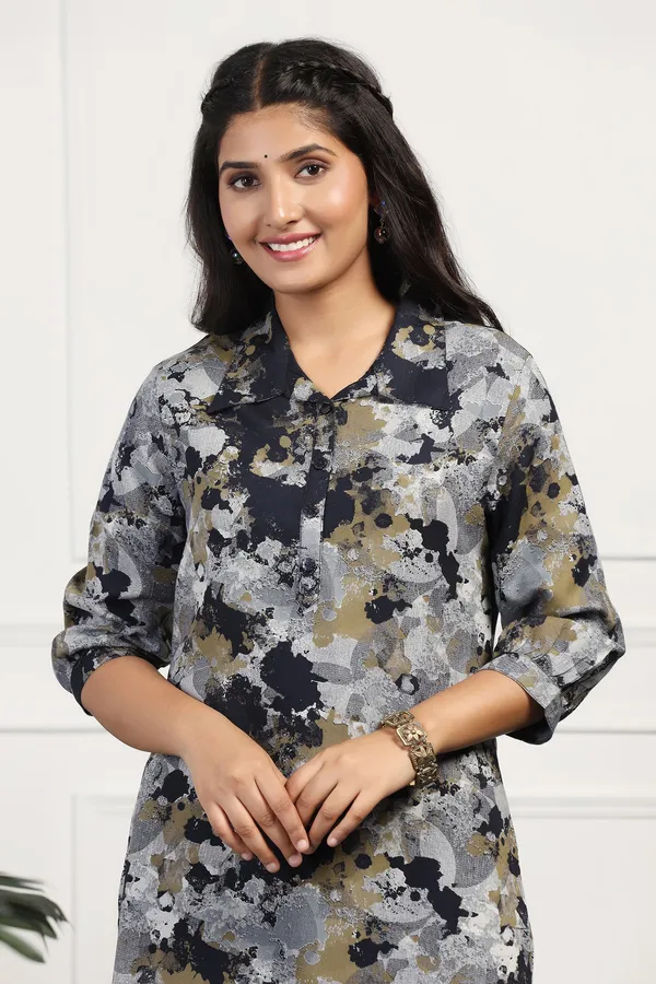 Dark_Blue_Cotton_All-Over_Printed_Calf_Length_Kurta_With_Pant_Set