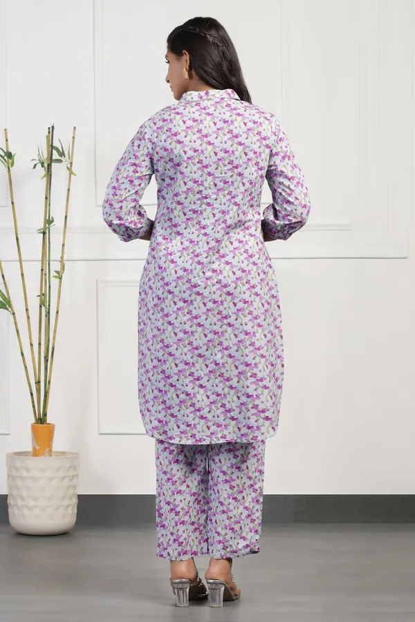 Purple_Cotton_All-Over_Printed_Calf_Length_Kurta_With_Pant_Set