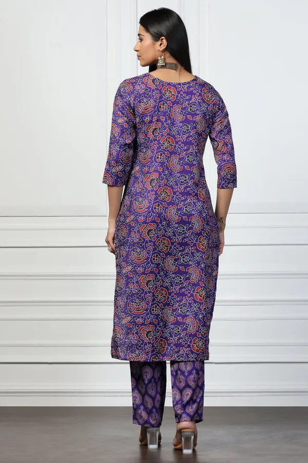 Violet_Rayon_Slub_Regular_Floral_Printed_Kurta_With_Pant_Set