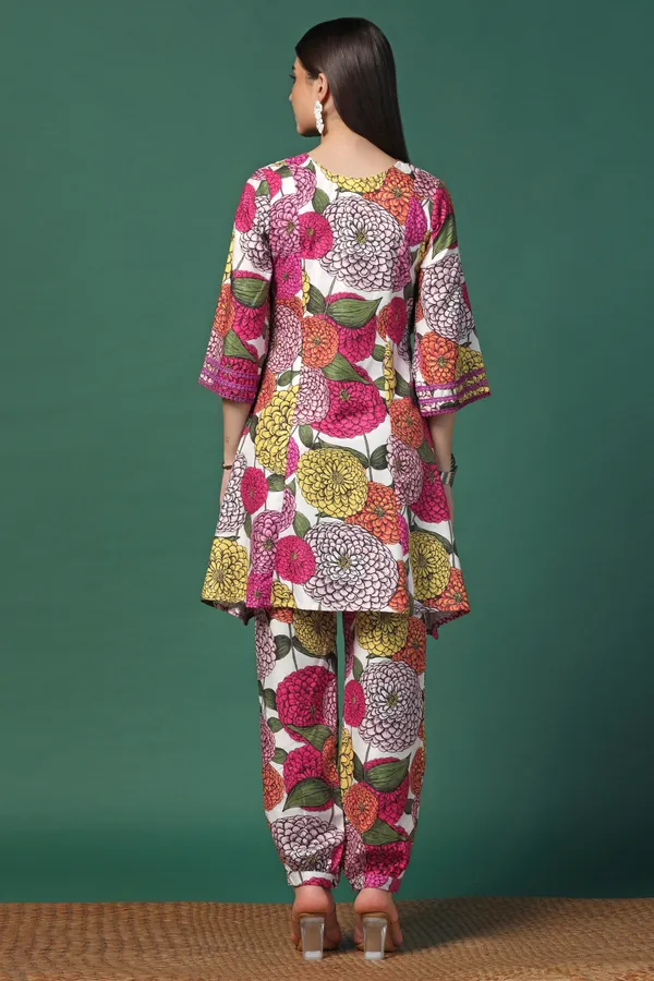 Multicolor_Cotton_Slub_Ankle_Length_Kurta_Pant_Suit_Set